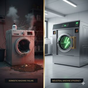In-House Linen Care London Equipment Problem – Why Domestic Machines Fail