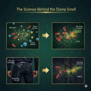 clothes smell damp even when clean